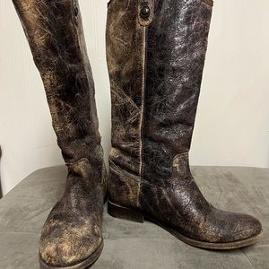 Frye Melissa Button Chocolate extended (77164) 8.5M